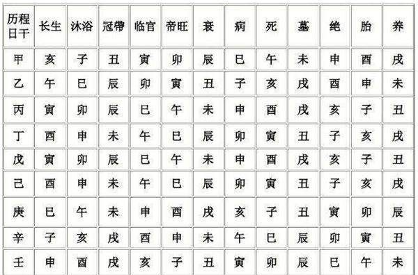 八字十二宫表,八字中长生宫沐浴和冠带是什么意思图4